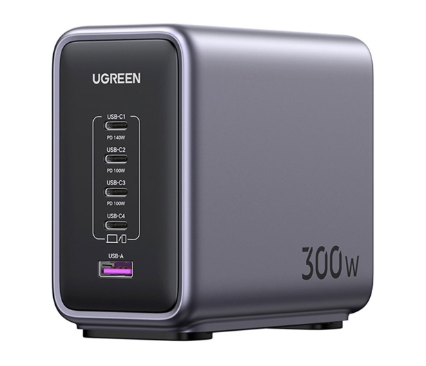 UGREEN Ładowarka GaN CD333 Nexode USB + 4x USB-C 300W + kabel  240W - 1489190 - zdjęcie